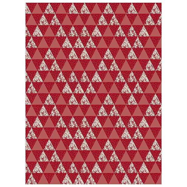 Fototapeta Červeno-bílé trojúhelníky vinylová geometrie 184x254 lepidlo