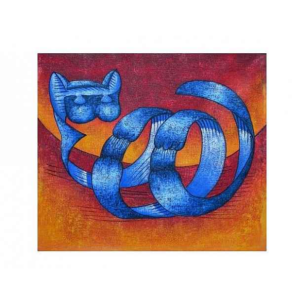 Obraz - Kočka ze stuhy