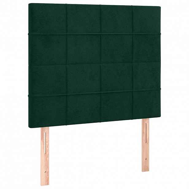 vidaXL Čelo postele tmavě zelené 100x5x118/128 cm sametové