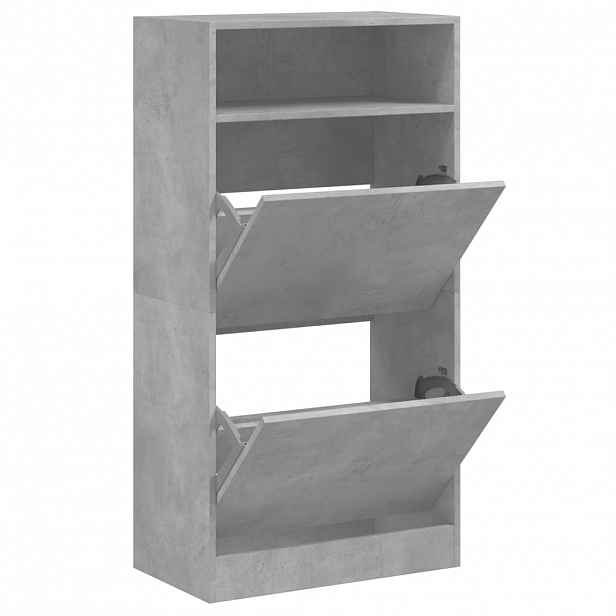 vidaXL Botník betonově šedý 60 x 34 x 116 cm kompozitní dřevo