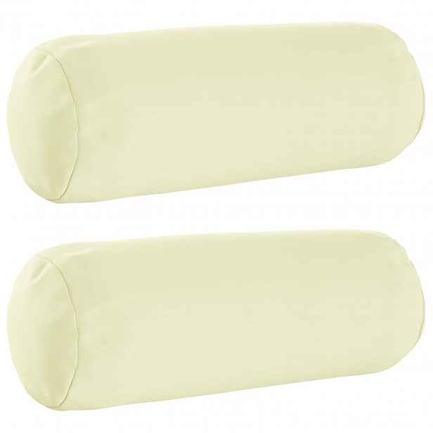 vidaXL Povlak na polštář 2 pcs HEERLEN Krémová Ø 15 x 40 cm Polyester