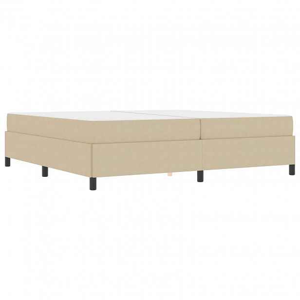 vidaXL Rám postele s matrací Světle zelená šedá 200 x 200 cm textil