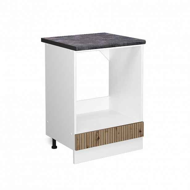 Vicco SKŘÍŇKA NA VESTAVĚNOU TROUBU R-Line Řemeslný dub 60 cm , PD Antracit