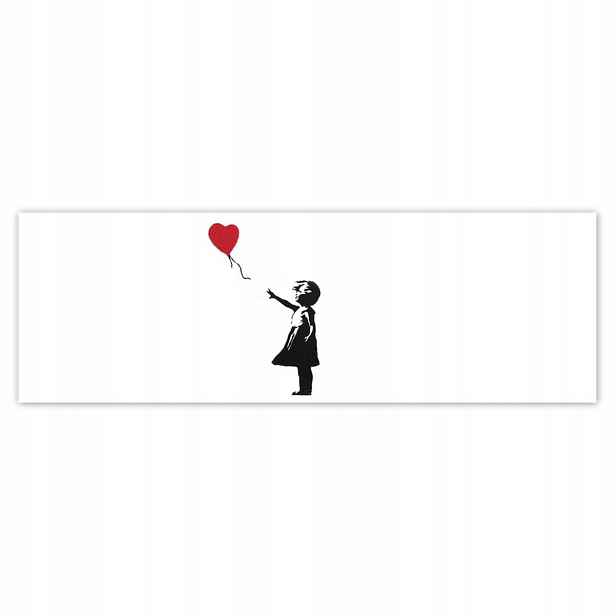 Plakáty 200x66 Dívka s balónkem