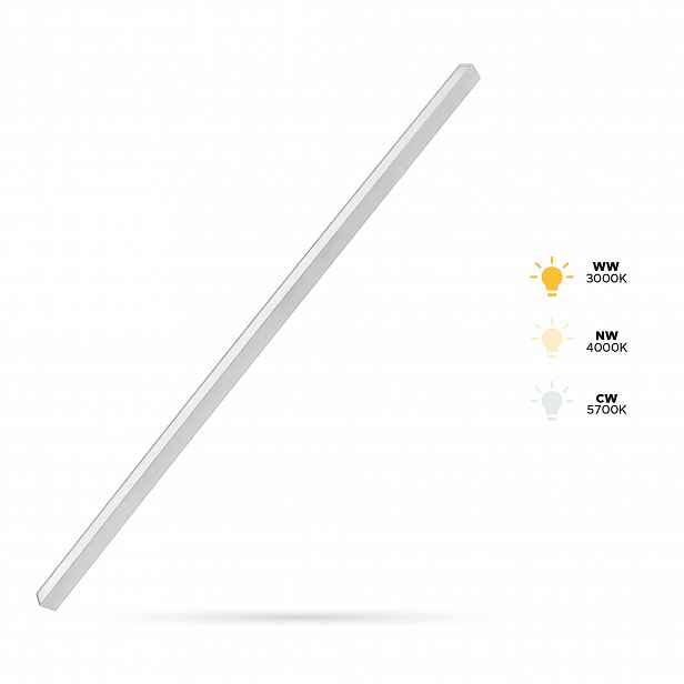Bílý lineární reflektor Flood 30W F30 Slim Track a FiberFLEX 48VDC 3CCT