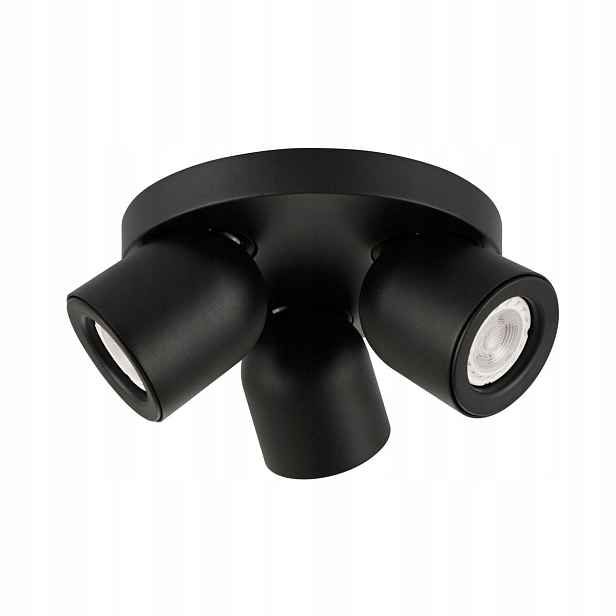 Stropní svítidlo Italux Nuora Led černá, moderní, nastavitelná GU10
