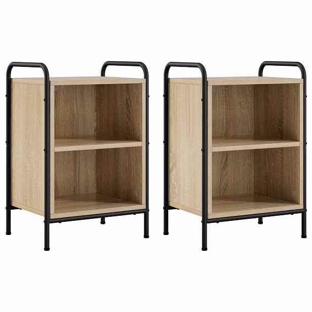 vidaXL Noční skříňka 2 ks Dub sonoma 40 x 30 x 60 cm Kompozitní dřevo