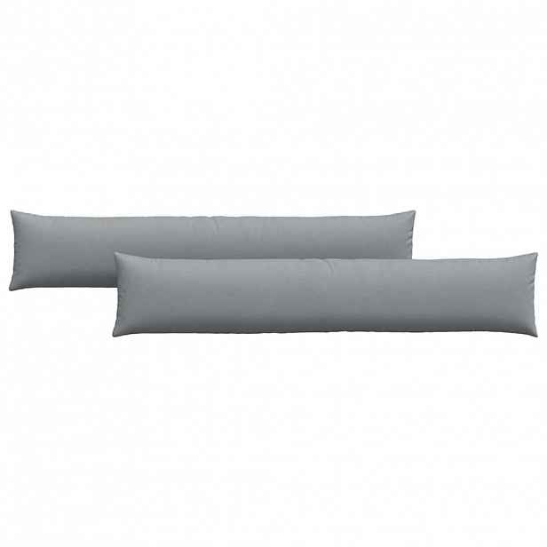 vidaXL Pohovkové polštáře 2 ks textil Světle šedá 200 x 40 cm