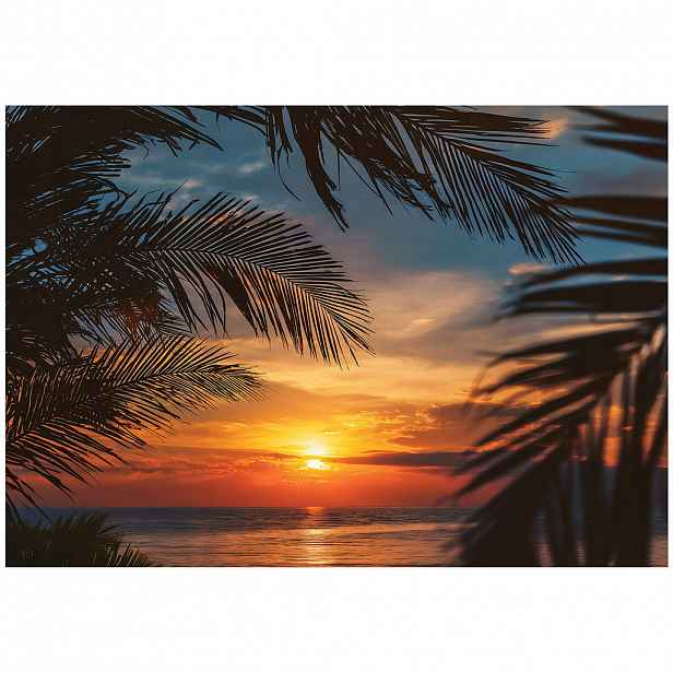 Wallarena FOTOTAPETA pláž palmy oranžová 200x140 cm