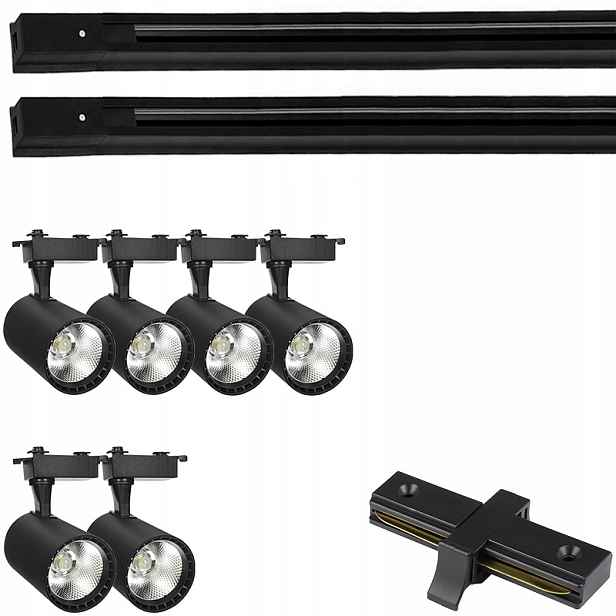 6 X Kolejnicový Reflektor Led Svítidlo Nastavitelné Stropní Svítidlo Kolejnice