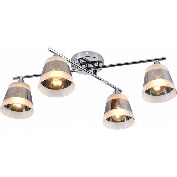 Stropní Svítidlo Chrom 4xE27 Moderní Skleněná Elegantní Vargo DL1345