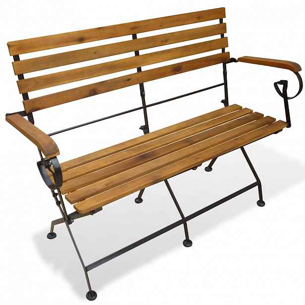 vidaXL Skládací zahradní lavice 112 cm masivní akácie