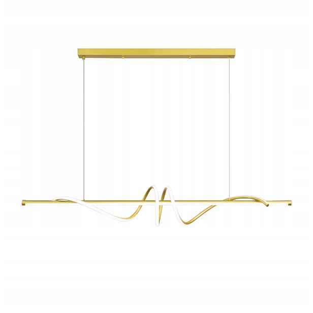 Závěsné svítidlo Toolight zlaté 120 cm integrované Led s dálkovým ovládáním