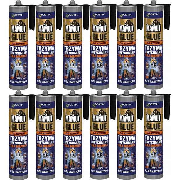 12 Ks – Bostik montážní lepidlo Mamut 290 ml – silné lepí vše