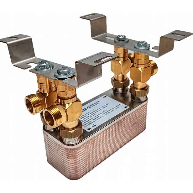 32-deskový výměník tepla s nástěnným držákem 1'' 40 kW Nordic Tec