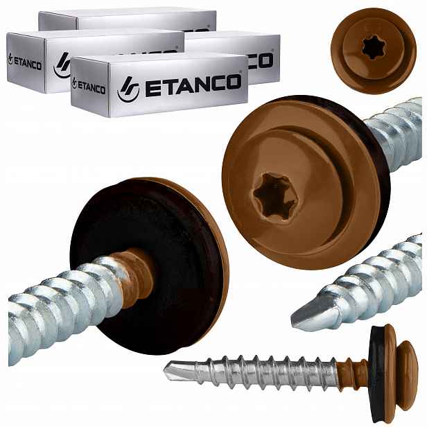 Farmářské vruty Torx 4,8x35 mm Ral 8003 1000 ks, vruty Etanco Gtf P