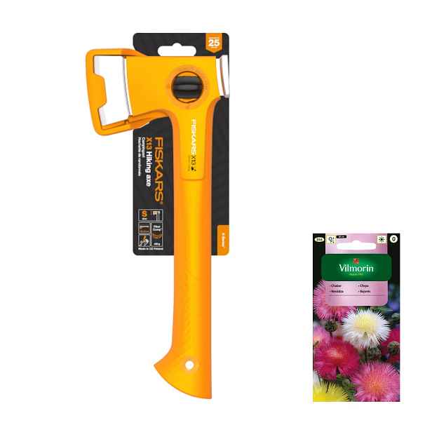 Fiskars Xseries X13 Turistická sekera Toporek survival +dárek semena