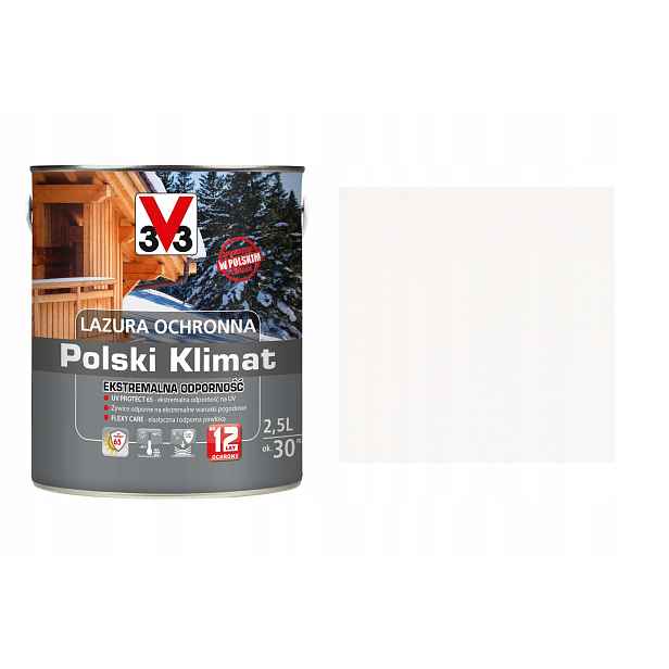 Lazura V33 Polský Klima 12 let Bílý Alpský 2,5L