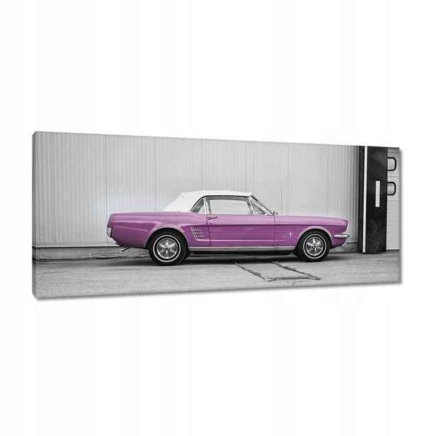 Obrazy 100x40 Ford Mustang Pudrová růžová