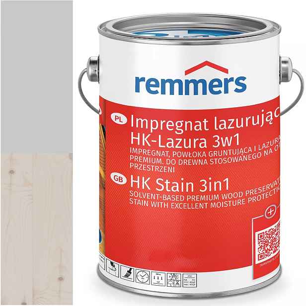 Remmers HK-Lasur Ochranná lazura na dřevo Ral 7047 Šedá Popelavá 20L