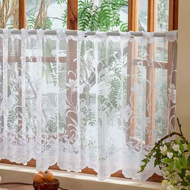 TEMU 1 panel moderní pastelová žakárová průsvitná záclona - Záclonový panel s kapsou na tyč s voálovou látkou vhodný pro ložnici, arkýřové okno -