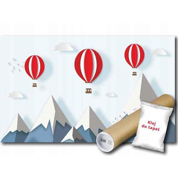 Vinylová Fototapeta Balón Hory Nebe 152x104