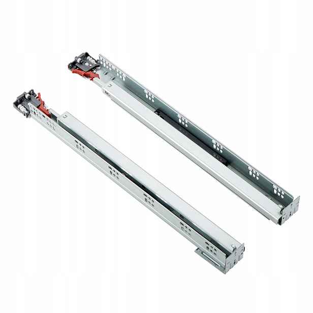 Vodicí lišty do zásuvek 533 mm s tlumením dovírání s plným výsuvem, 10 párů pro kuchyňský nábytek