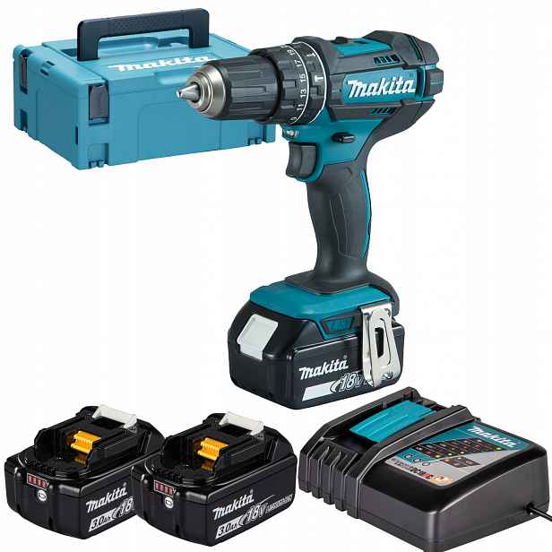 Makita Aku Vrtačka DHP482RFJ 18 V 2 x akumulátor 3 Ah