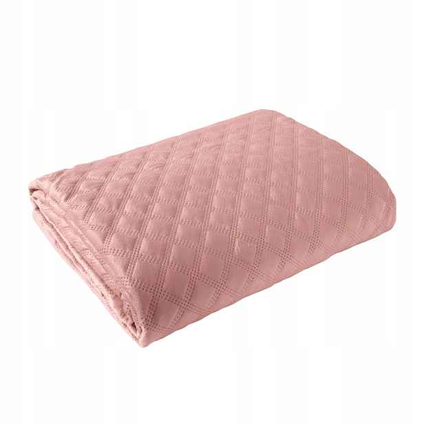Prošívaný přehoz Velvi velvet 170x210 013 tmavě pudrová růžová