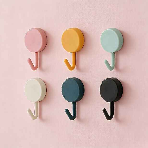 TEMU 15/24 ks Macaron Vysoko Estetické Multifunkční Samolepicí Háčky [Náhodné Smíšené Barvy] Bez Vrtání Nástěnné Věšáky,