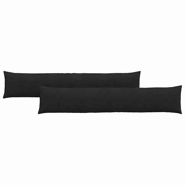 vidaXL Pohovkové polštáře 2 ks textil Černá 200 x 40 cm
