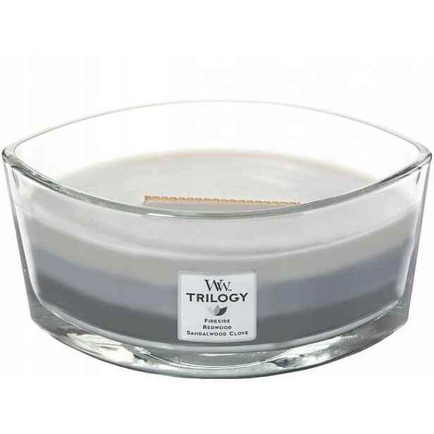 WoodWick Trilogy svíčka loď Warm Woods 453.6 g