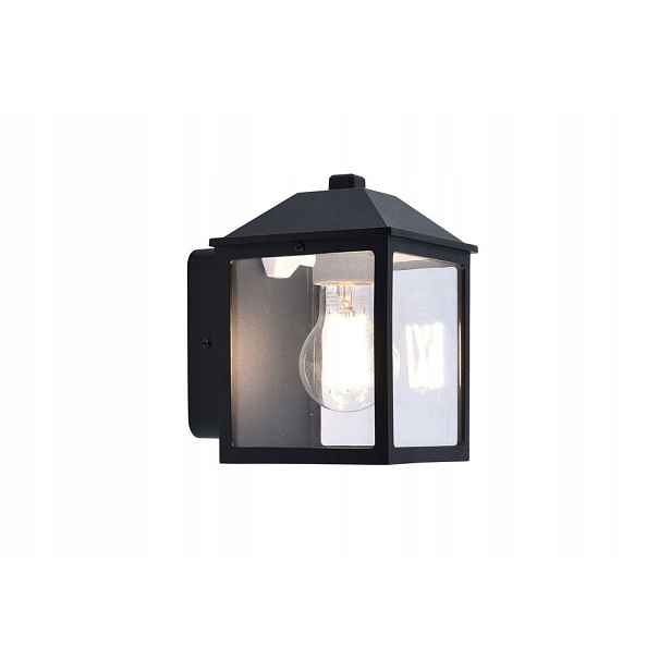 Venkovní nástěnné svítidlo Lutec Spire E27 25W Černé IP44