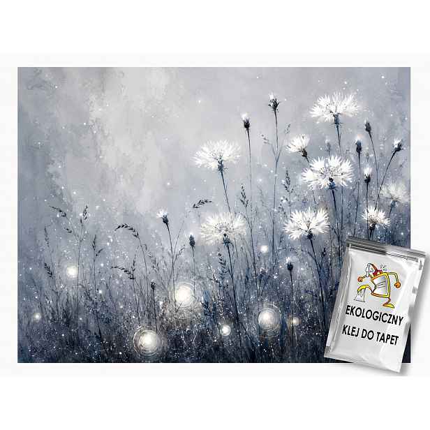 Fototapeta Flizelina Noc Zahrada Mlha Květiny Chabry Světlo 416x254 130g