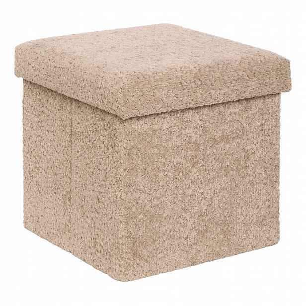 Skládací puf Soana, 38 x 38 cm, taupe