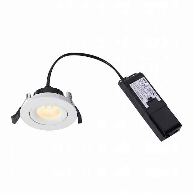 Stropní Svítidlo Zápustné Kulaté Stropní Svítidlo Aliki Bílé Led 600lm IP44 Otočné Nordlux