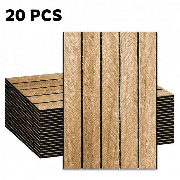 TEMU 20 ks 3D Nástěnné Panely Samolepicí Moderní Dřevěná Dekorační Pěnové Panely do Ložnice Obýváku Tlusté Zvukotěsné Dřevěné Panely do Kuchyně Strop