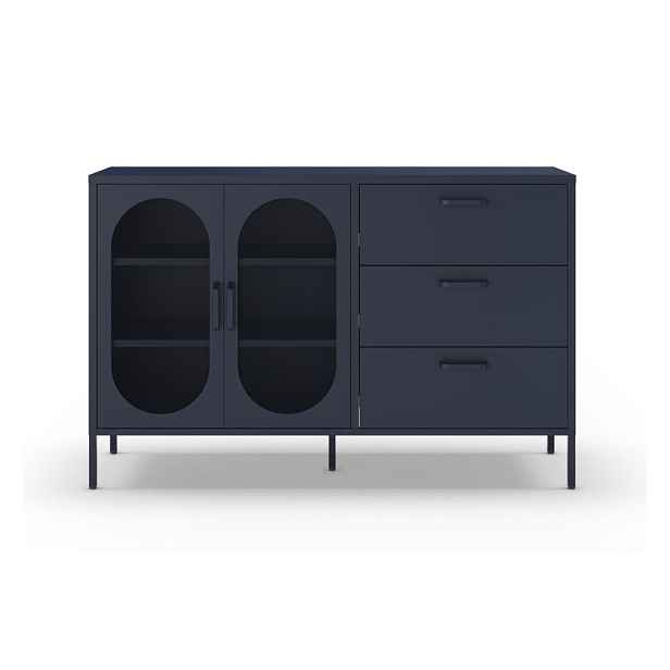 Tmavě modrá komoda 140x90 cm Diora – Marckeric