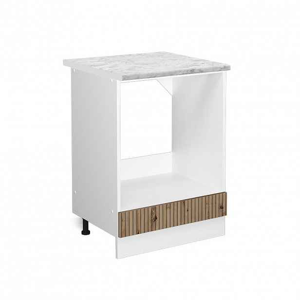 Vicco SKŘÍŇKA NA VESTAVĚNOU TROUBU R-Line Řemeslný dub 60 cm , PD Mramor