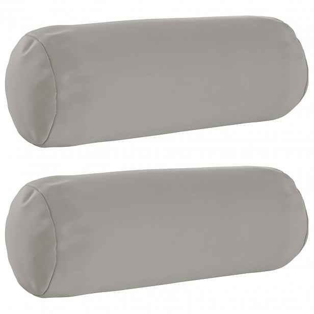 vidaXL Povlak na polštář 2 pcs HEERLEN Šedá Ø 15 x 40 cm Polyester