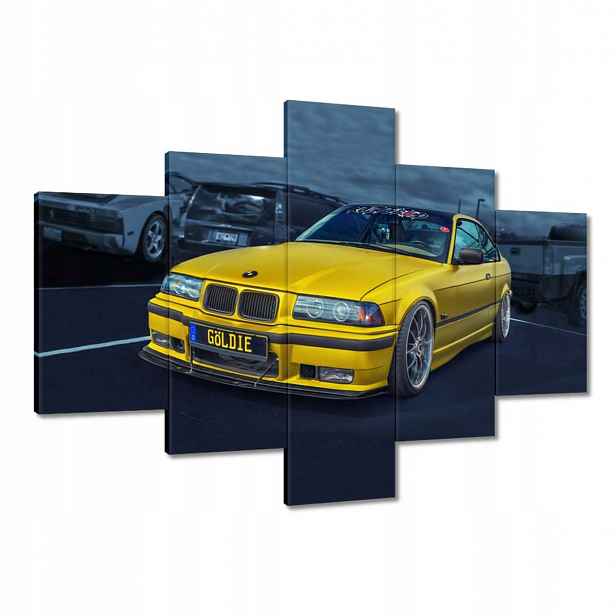 Obrazy 100x70 Zlatý automobil Bmw Auto