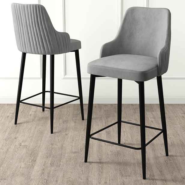 Bar Stool Set (6 Pieces) Enox - Grey, Black