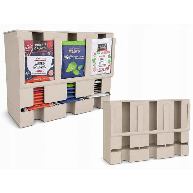 Moderní organizér na čaj Dávkovač čaje Loft Ecru Béžová