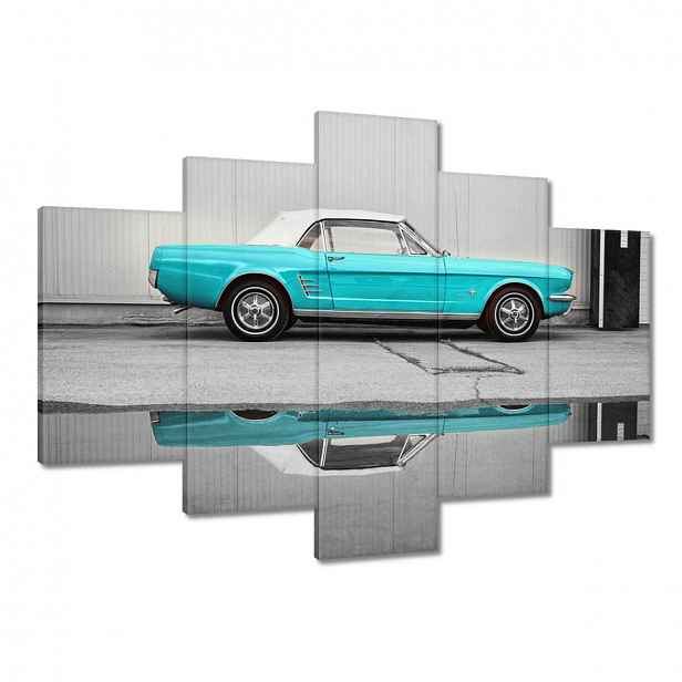 Obrazy 150x105 Tyrkysový Ford Mustang