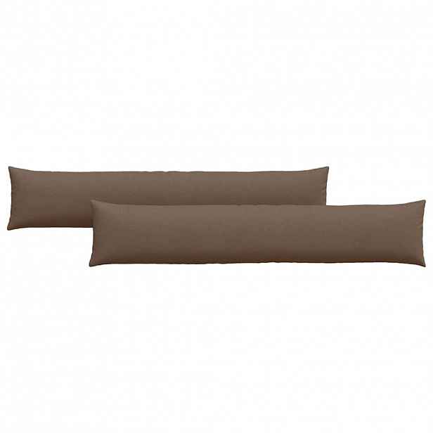 vidaXL Pohovkové polštáře 2 ks textil Hnědá 200 x 40 cm