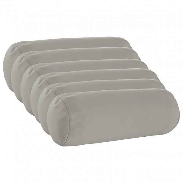 vidaXL Povlak na polštář 6 pcs HEERLEN Šedá Ø 15 x 40 cm Polyester