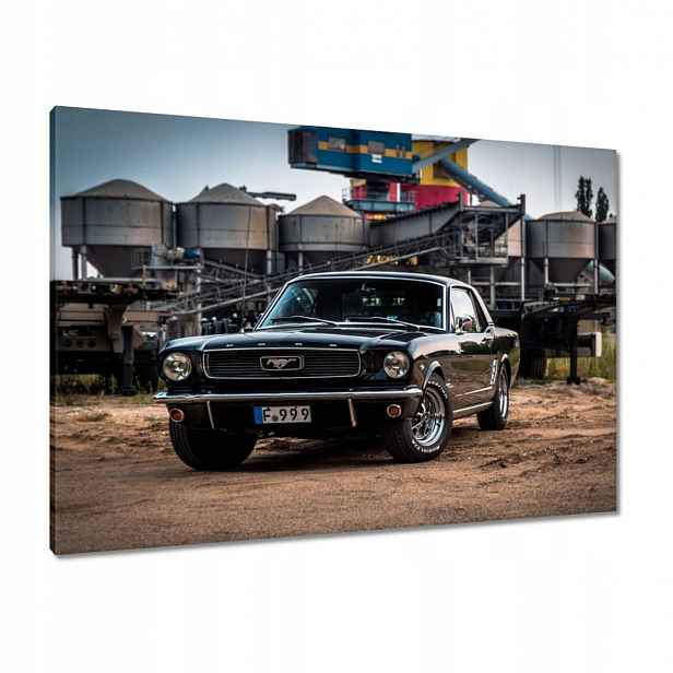 Obrazy 100x70 Černý Ford mustang Auto