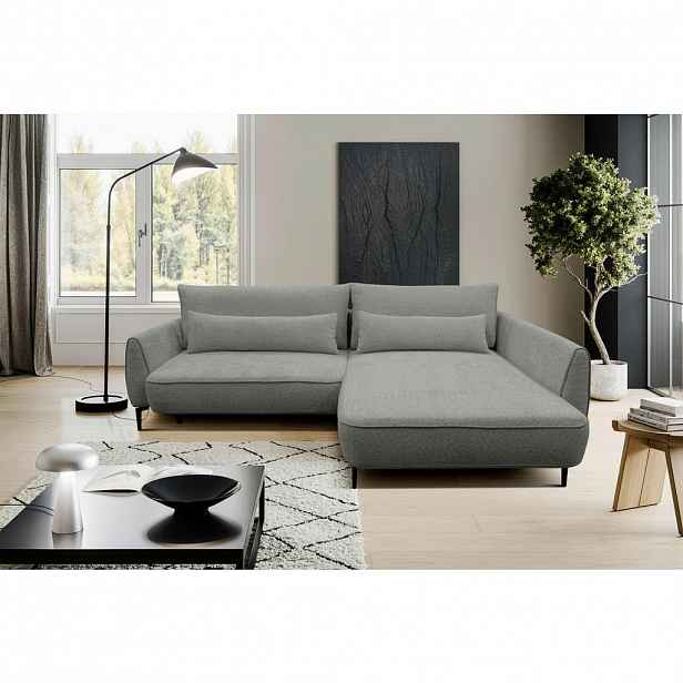 MID.YOU ROHOVÁ SEDAČKA, textil, šedá