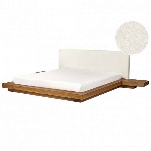 Beliani POSTEL s roštem 180/200 cm MDF deska Světle hnědá Zen
