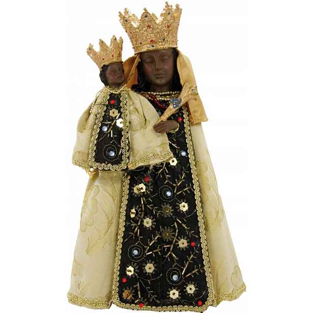 Figurka Černá Madona Altoetting oblečená 15 cm